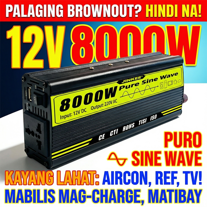 FLASH Inverter 8000w Power Inverter Pure sine wave 12v to 220v Car ...