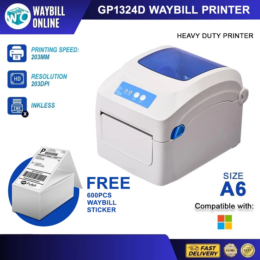 GP1324D Thermal Waybill Printer A6 GPRINTER Label Printer Waybill ...