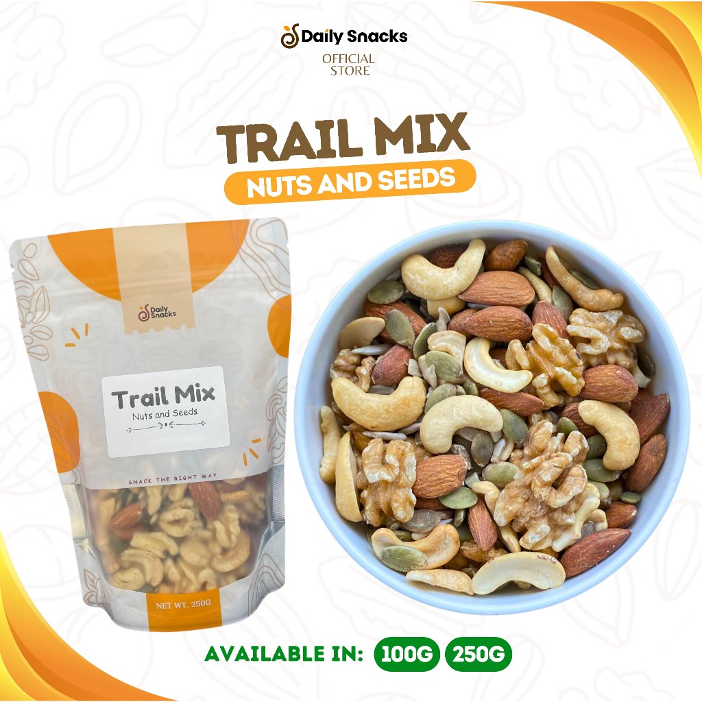 Daily Snacks Trail Mix Nuts and Seeds - 100g & 250g in Ziplock Pouch ...