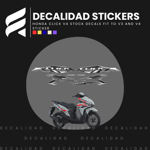 Honda Click v4 Stock Decals fit to v3 and v4 Laminated Waterproof ...