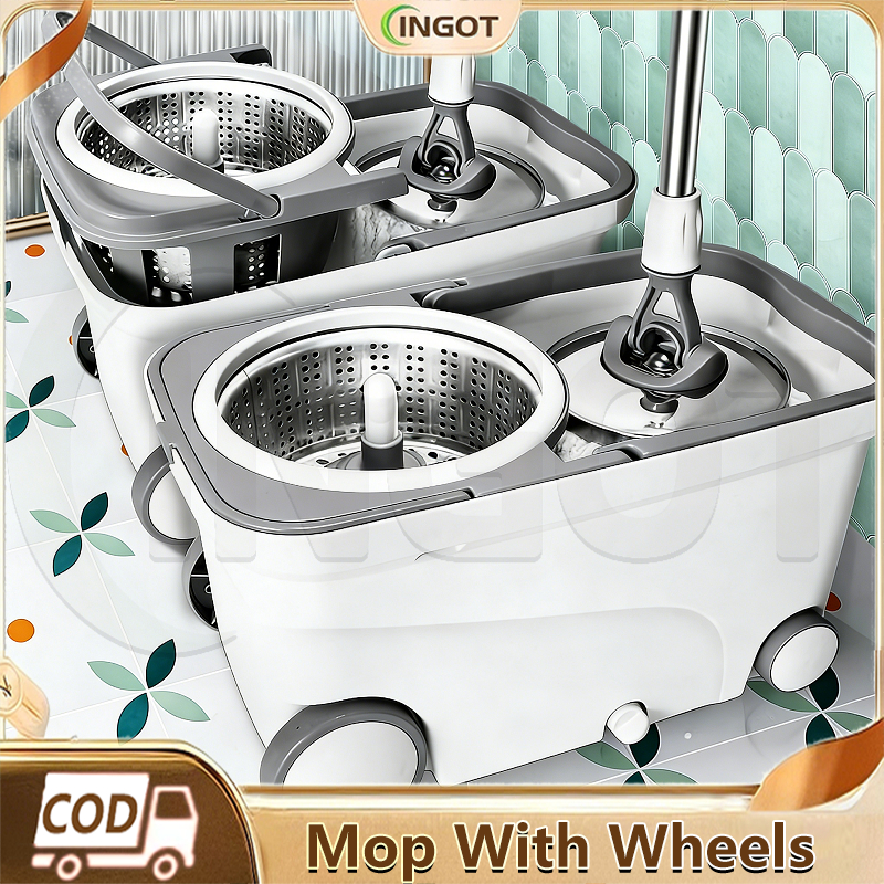 INGOT 2026 NEW Mop With Spinner And Bucket Movable Wheels 360° Rotating ...