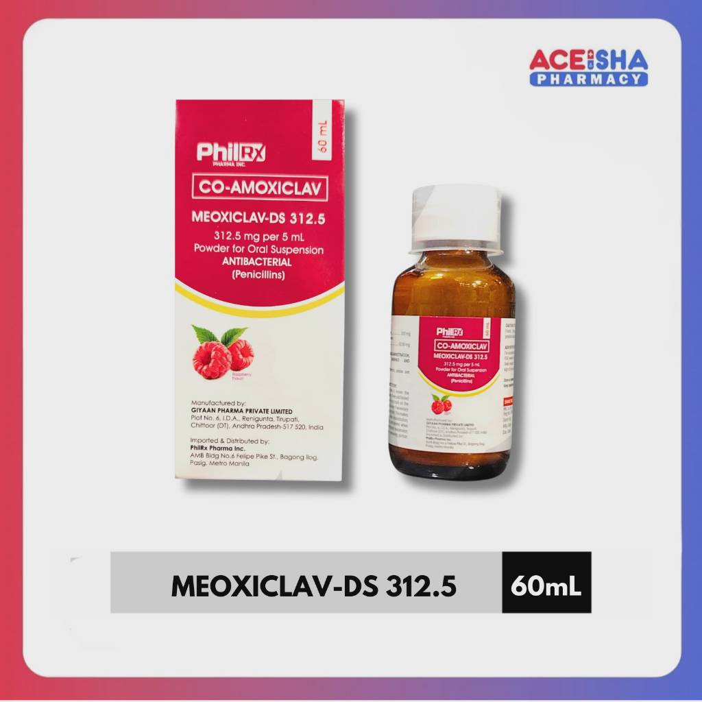 MEOXICLAV-DS 312.5mg/5mL 60mL - Co-Amox For Antibacterial | Shopee ...