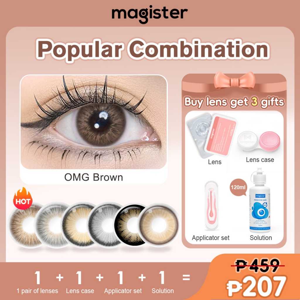 [Graded -1.00~-6.00]Magister Contact Lens Full Set With Solution 120ML ...