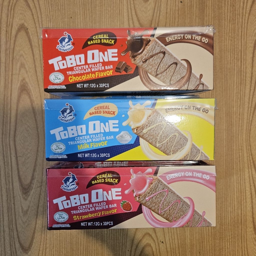 Tobo One Triangular Wafer Bar - Chocolate, Strawberry, Milk 30pcs ...