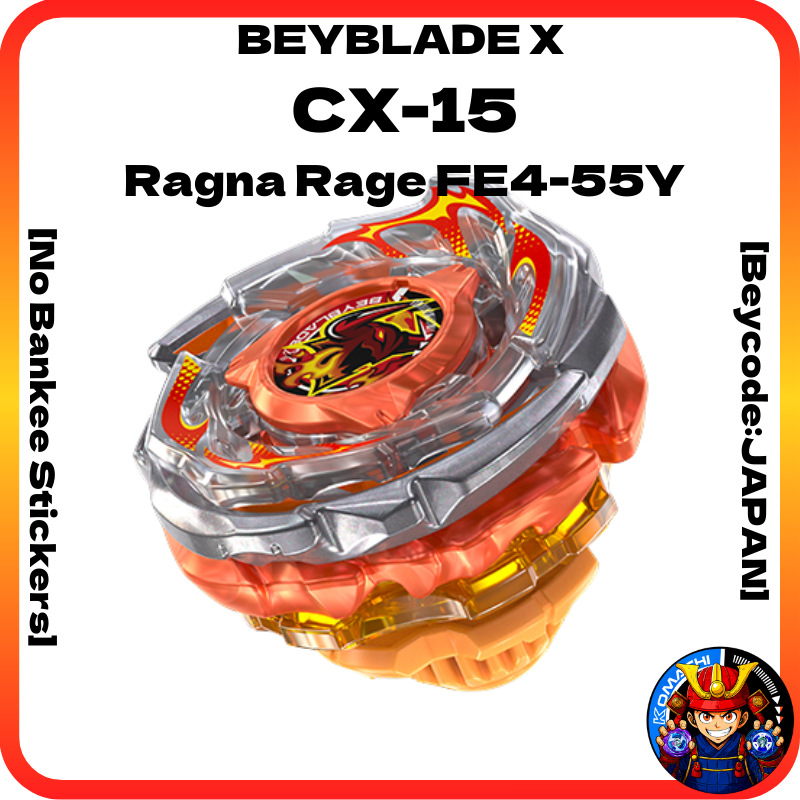 BEYBLADE X CX-15 Booster Ragna Rage FE4-55Y [No Bankee][Beycode:Japan ...