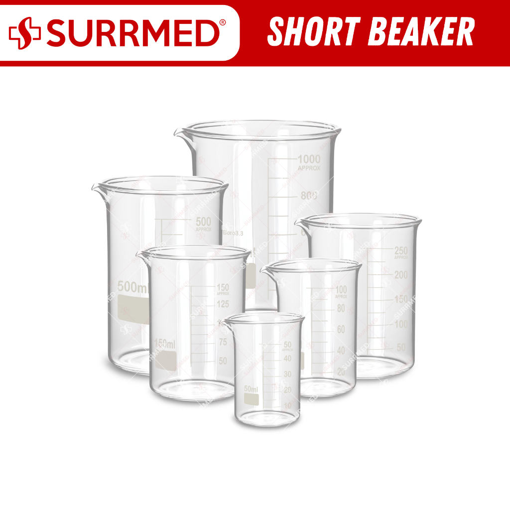 SURRMED Glass Laboratory Beakers | Precise, Durable, and Heat Resistant ...