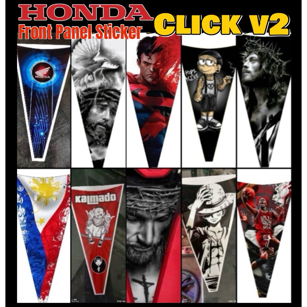 HONDA CLICK 125i/150i V2 BATCH 3 FRONT PANEL STICKER/DECALS PRINTED ...