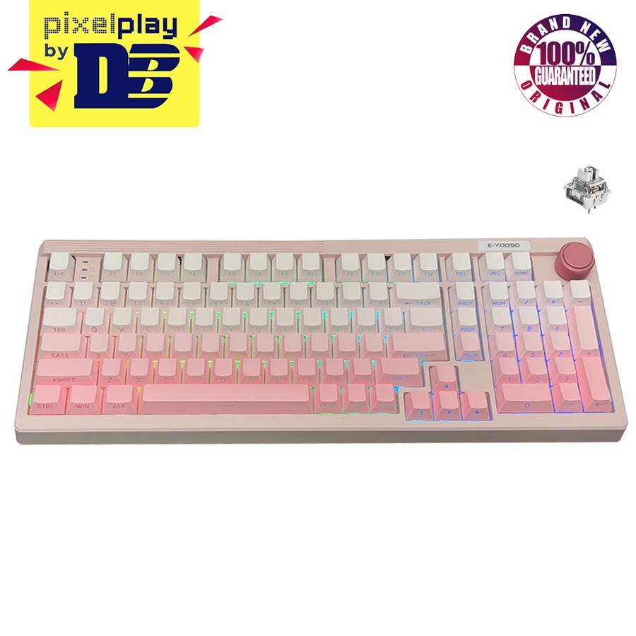 E-Yooso Z-101 RGB 101 Keys Tri-Mode Hot-Swappable Mechanical Keyboard ...