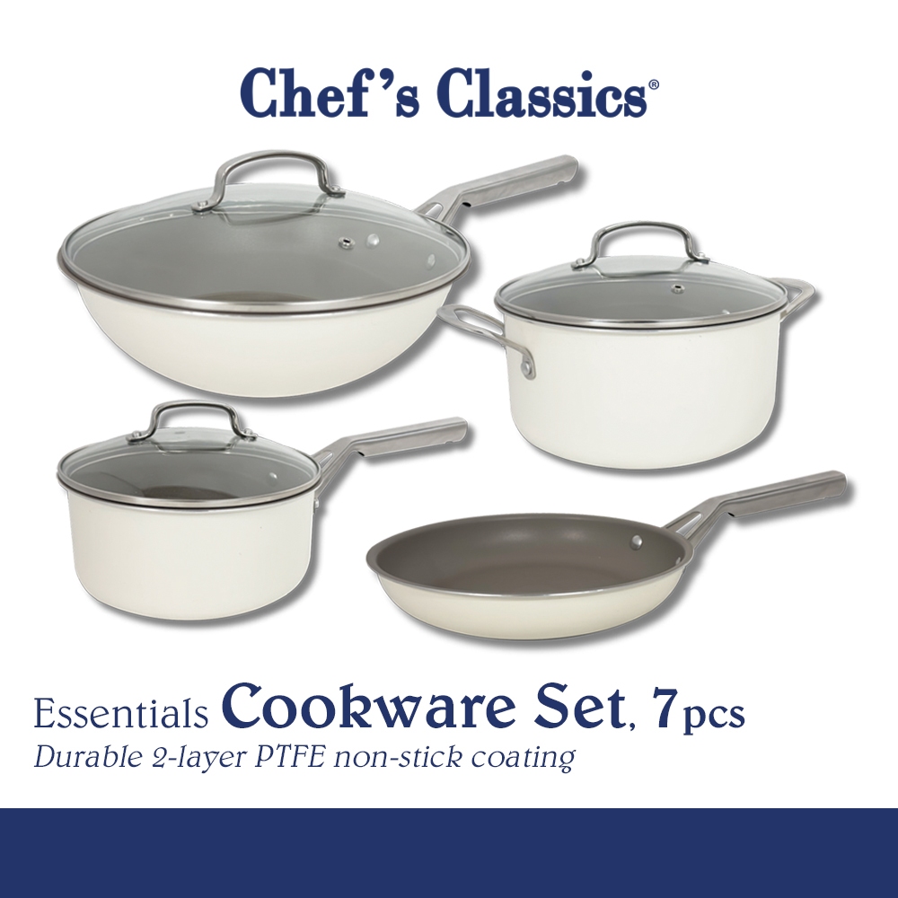Chef's Classics Essentials Non-Stick Cookware Set, 7pcs | Shopee ...