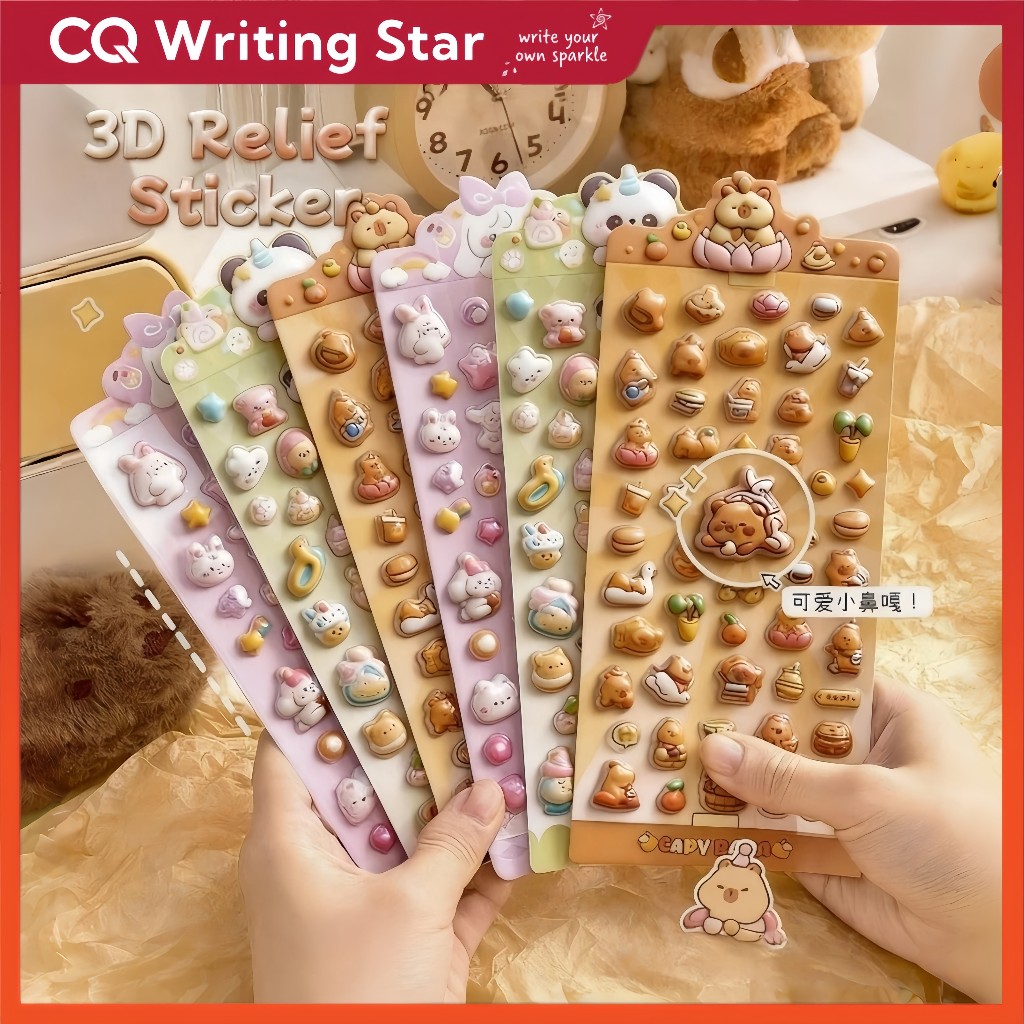 Creative 3D Relief Stickers Scrapbooking DIY Diary Stationery Sticker ...