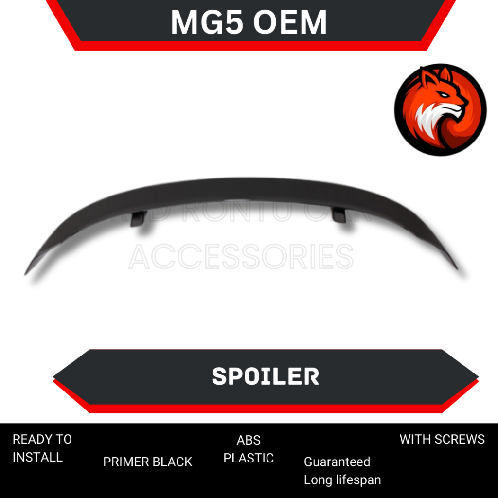 MG 5 / MG GT Spoiler - Car Accessories - Primer Black Finished - Abs ...