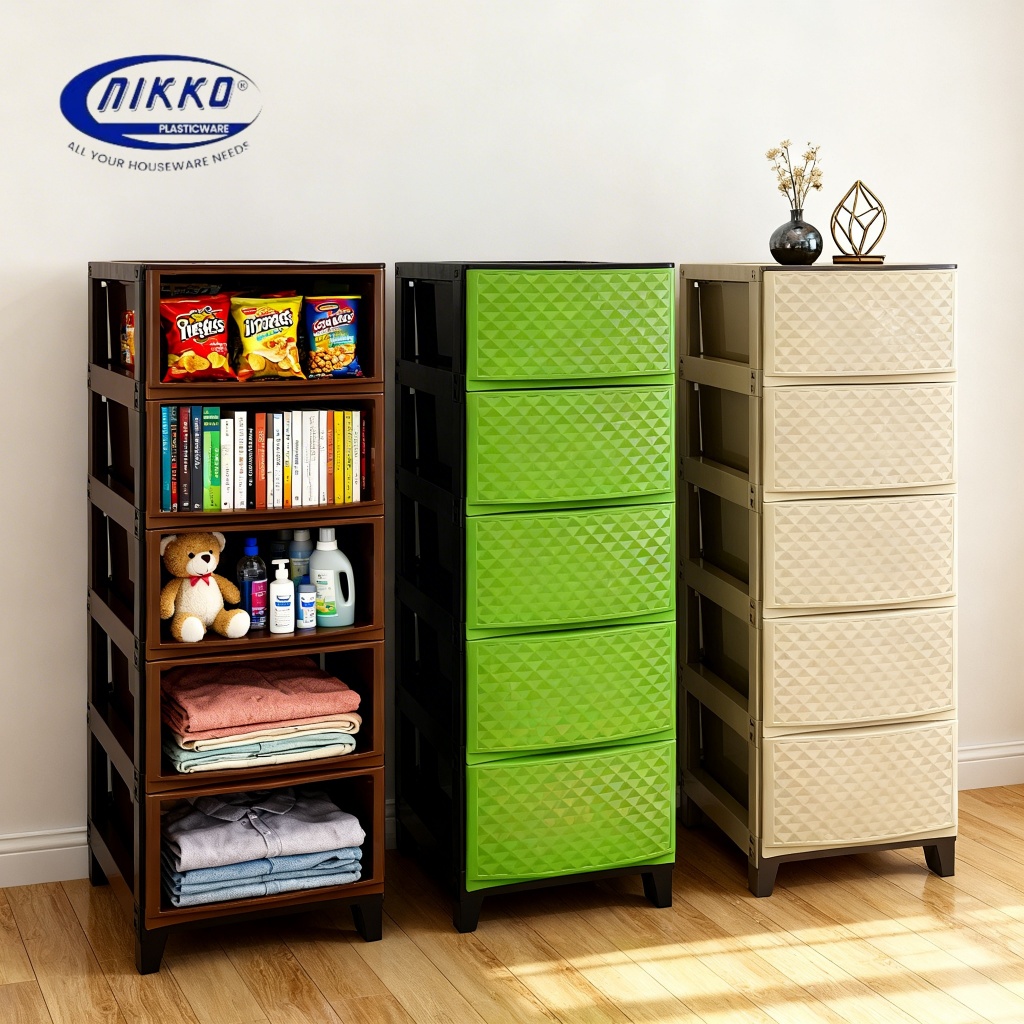 NIKKO Phoebe 4-5Layer Storage Drawer | Durable Plastic Organizer for ...