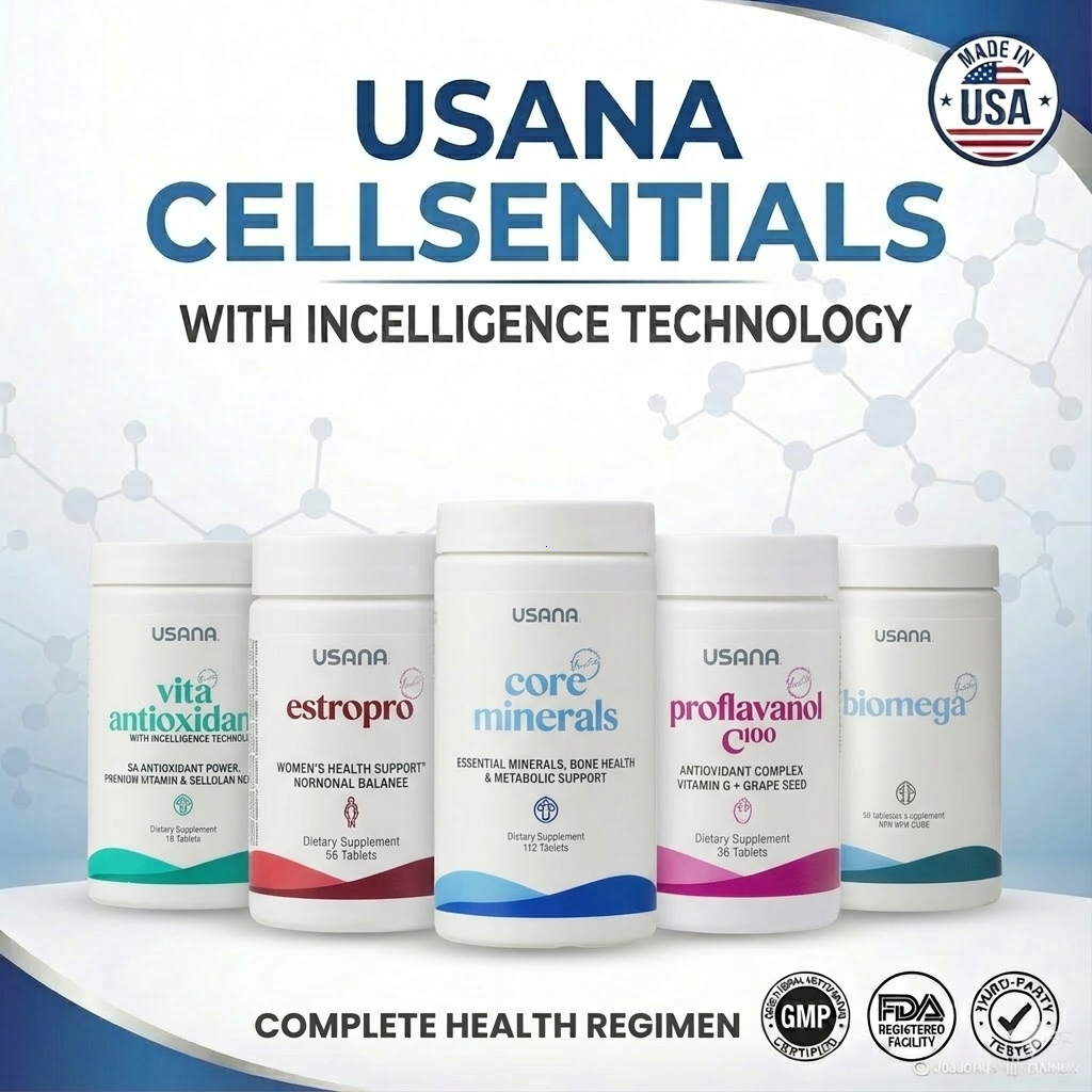 USANA Cellsentials Multivitamins/Proflavanol C100/Biomega/EstroPro-Full ...