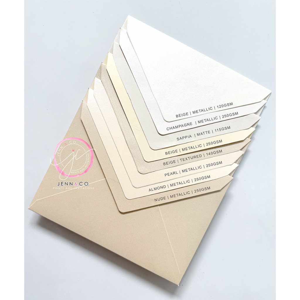 Envelopes for birthdays, wedding, etc - beige, cream, champagne, white ...
