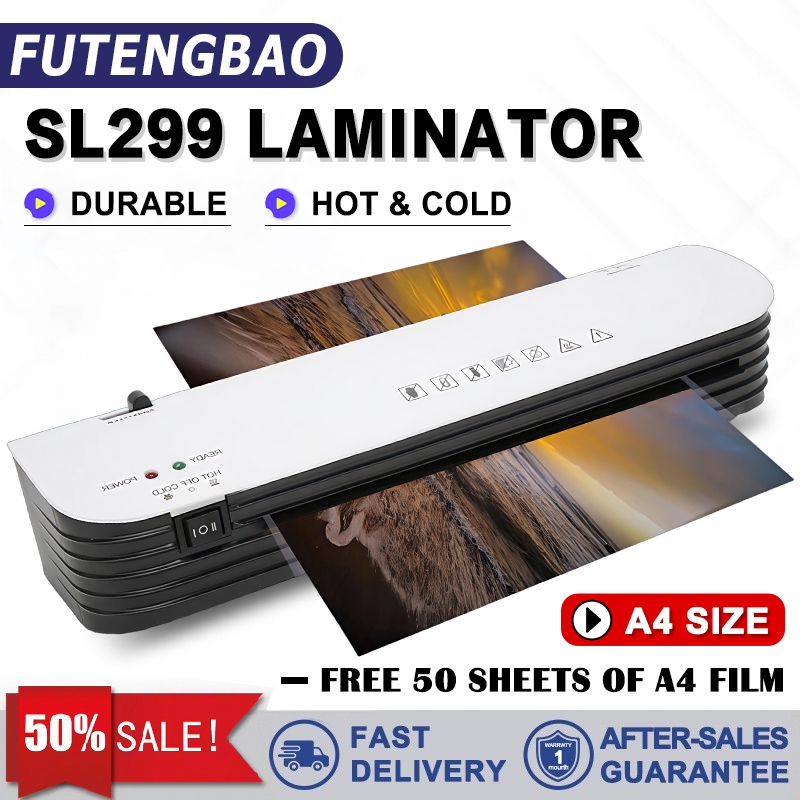 Officom SL299 Laminator A4 Hot & Cold Laminating Machine Set for ...