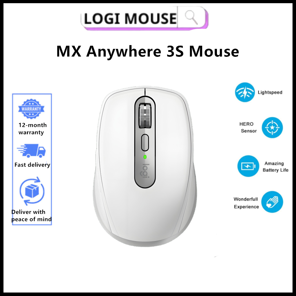 Logitech MX Anywhere 3S Master Series Bluetooth Wireless Silent Mouse ...
