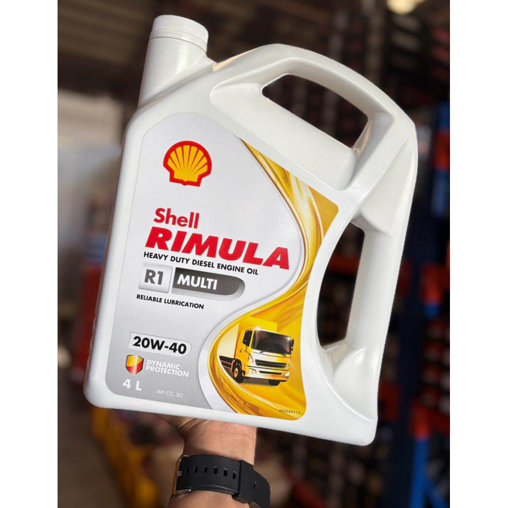 SHELL RIMULA HEAVY DUTY DIESEL ENGINE OIL - R1 MULTI - 20W-40 - 4Liters ...