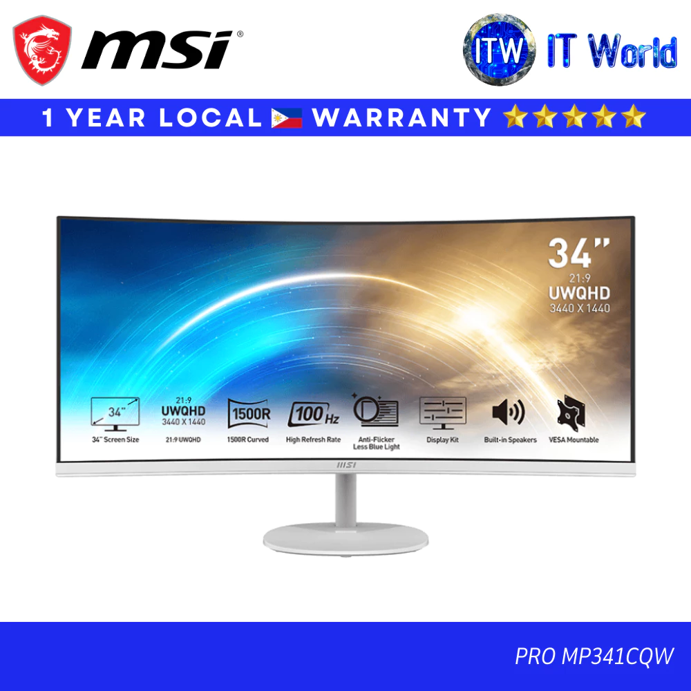4. MSI 34” Curved