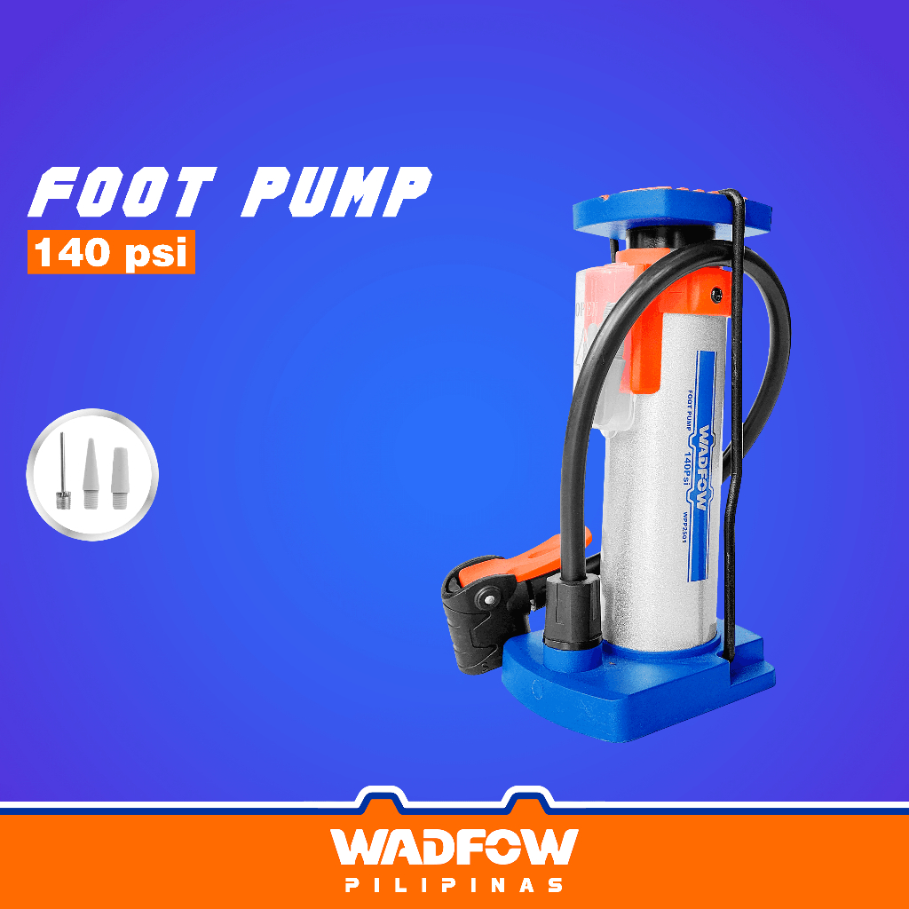 Foot Pump | Steel Body Tire Inflator WPP2501 by WADFOW | Shopee Philippines