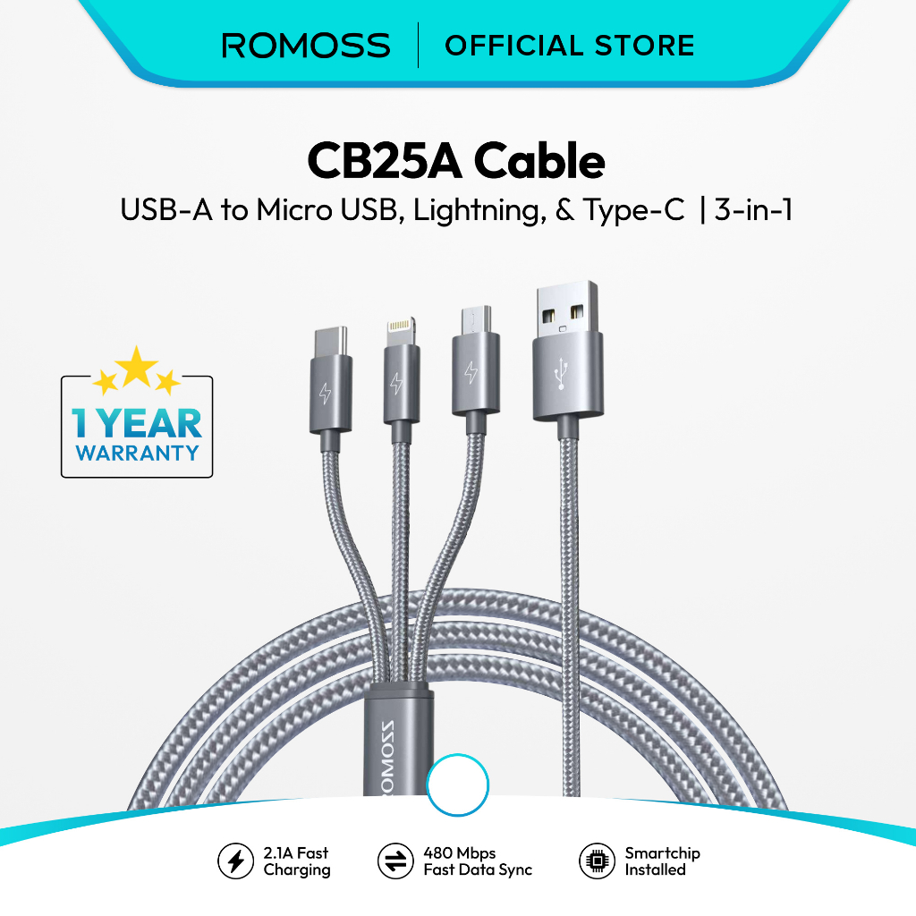 ROMOSS 3-in-1 Charging Cable