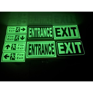 Luminous Emergency Exit Fire passage stickers Floor stickers Wall ...