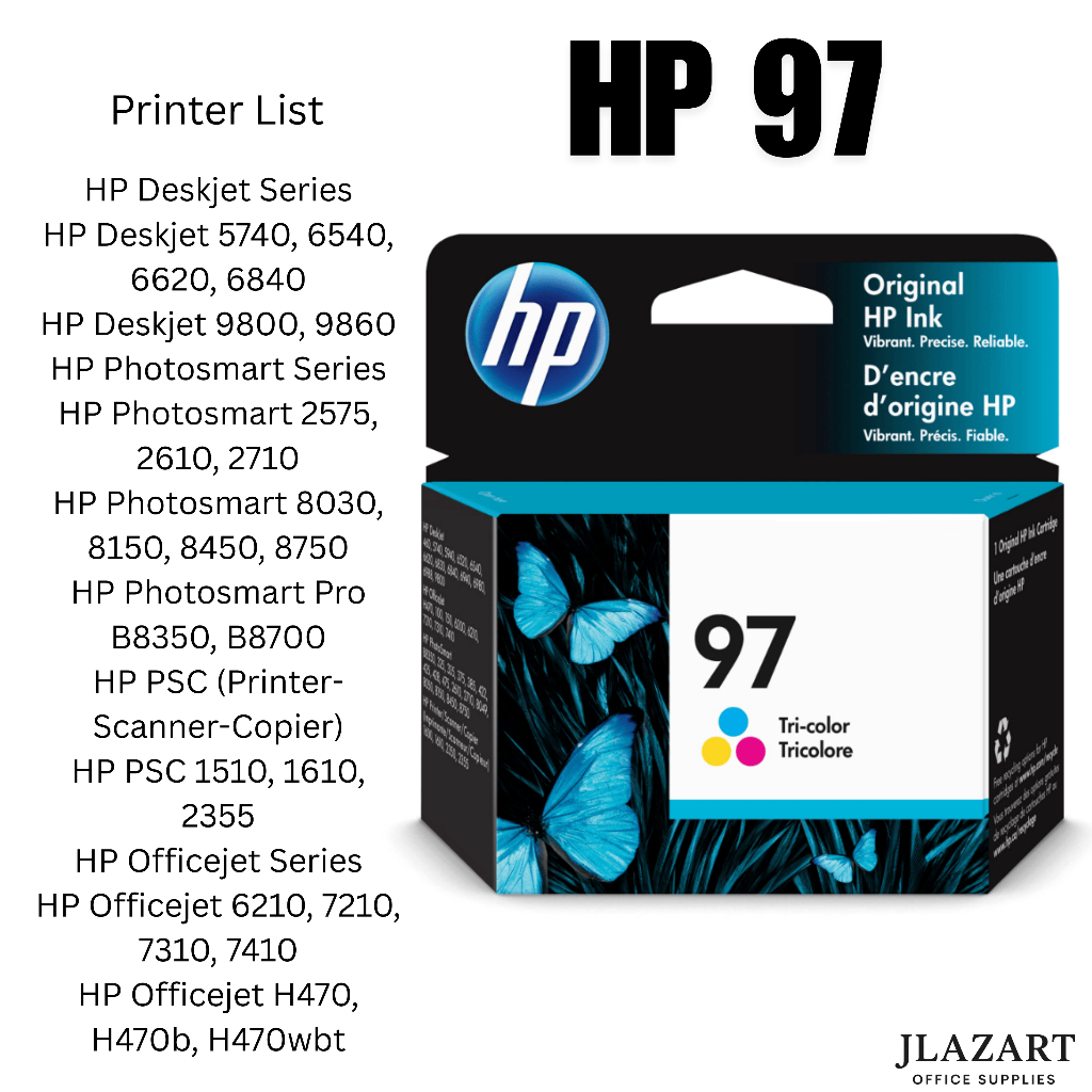 HP 97 Tri-Color Original Ink Cartridge – Genuine HP Ink for Deskjet ...