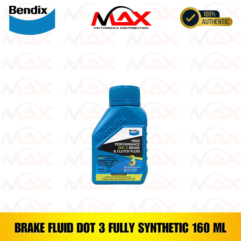 BENDIX Brake Fluid Dot 3 160ML (FULLY SYNTHETIC) BBF-21 | Shopee ...