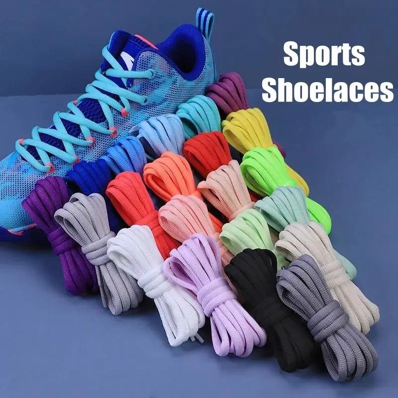 1Pair Oval Shoe Laces Half Round Athletic Shoelaces for Running ...