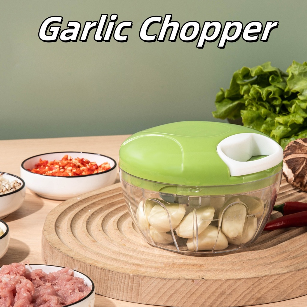 Mini Garlic Chopper with Pull Mechanism Meat Grinder Food Vegetable ...