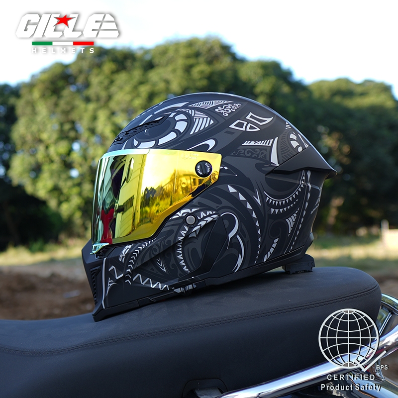 GILLEE ASTRAL MAORI full face helmet for motorcycle dual visor women  original