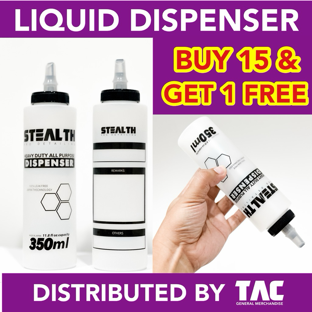 Stealth 350ml squeeze bottle dispenser for compound wax tireblack high ...