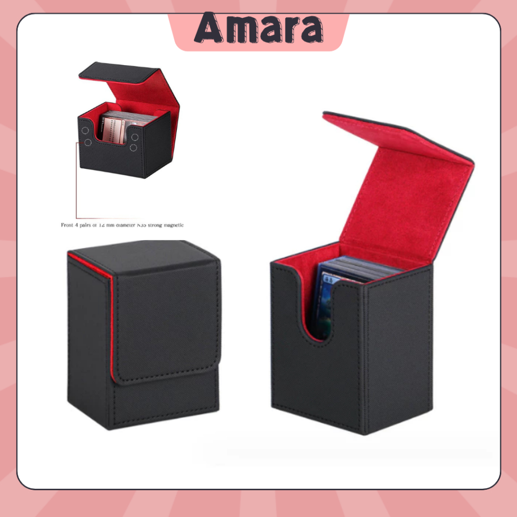 Deck Box Card Storage Container Collectible Carrying Case Holds 100 ...