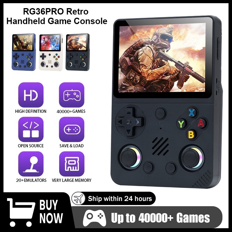 RG36 Pro Retro Game Console Linux System 3.5Inch IPS Screen Handheld ...
