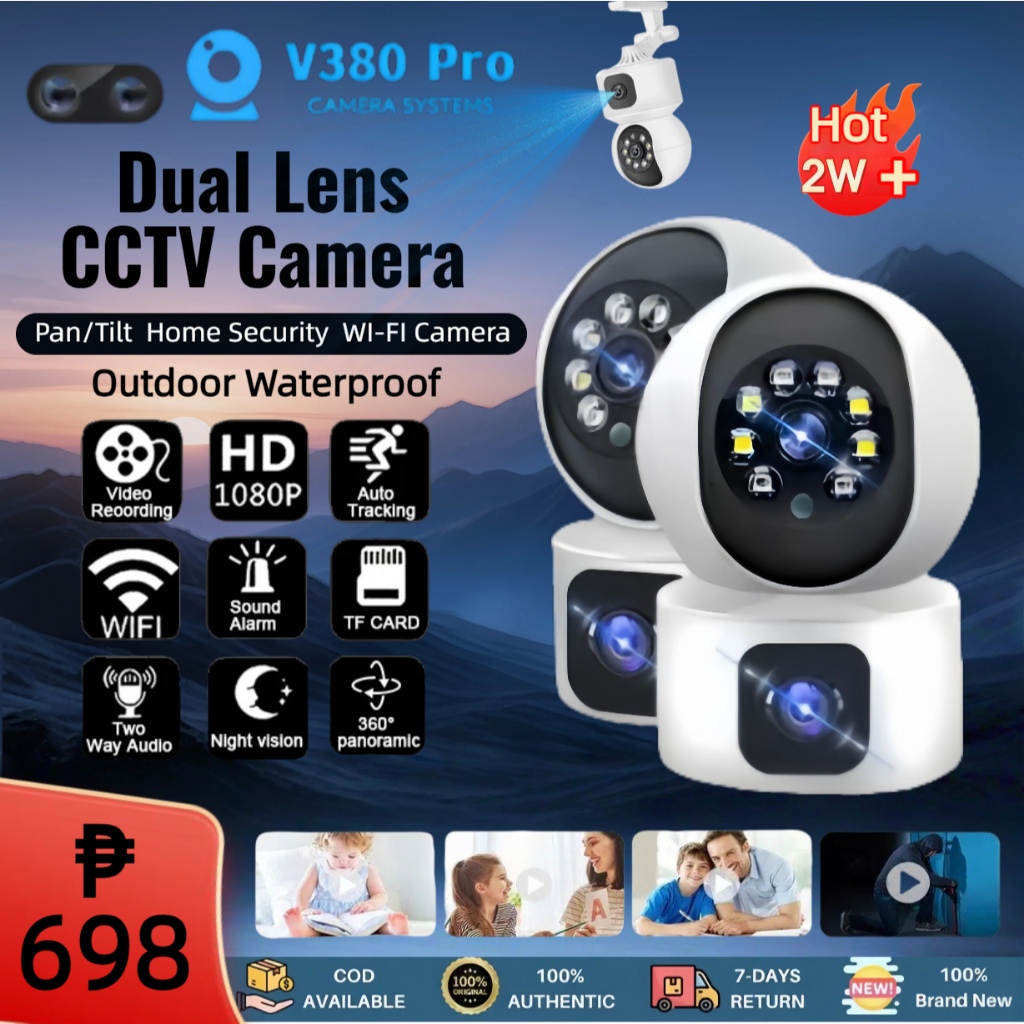 BUY 1 TAKE 1 V380 Pro CCTV Camera 5K HD Dual Lens WiFi Connect Night ...
