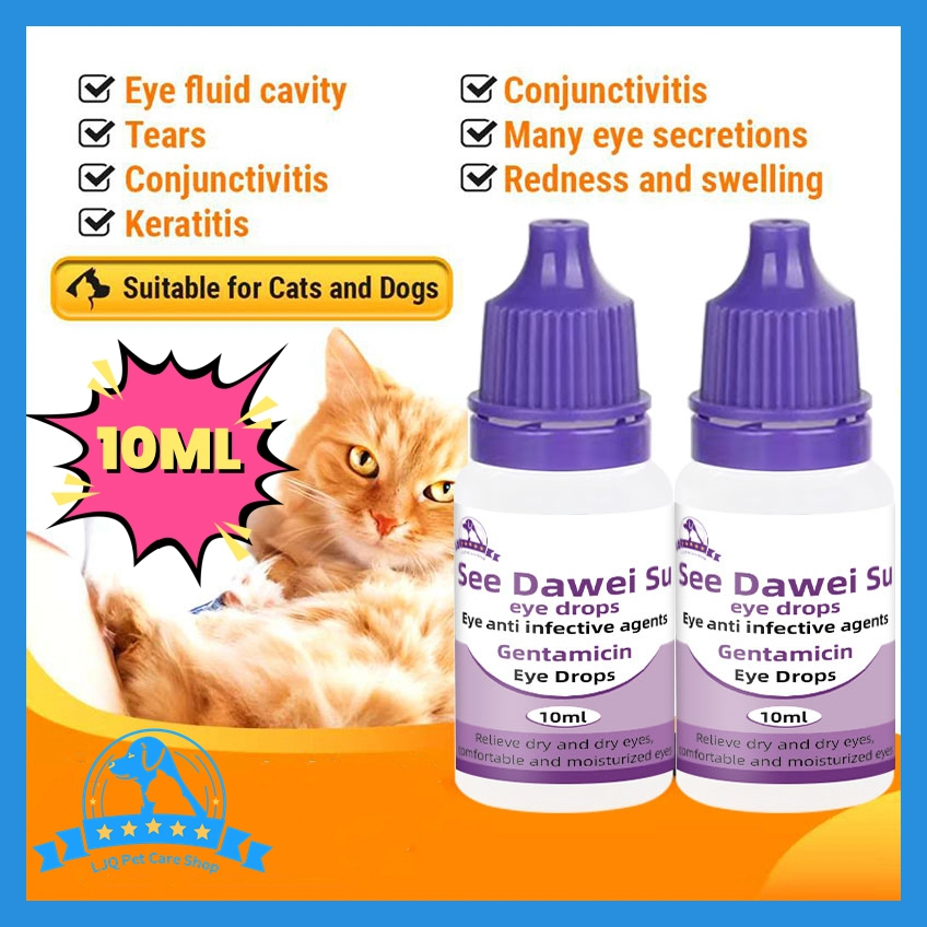 10ML pet eye drops for cats and dogs with cloudy eyes, sneezing and ...