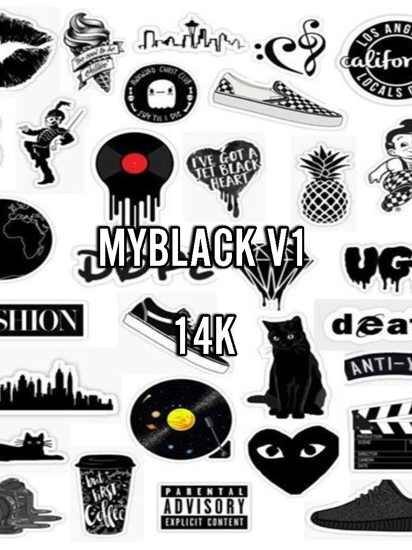 MYBLACK STICKERS V1 BLACK EDITION | Shopee Philippines
