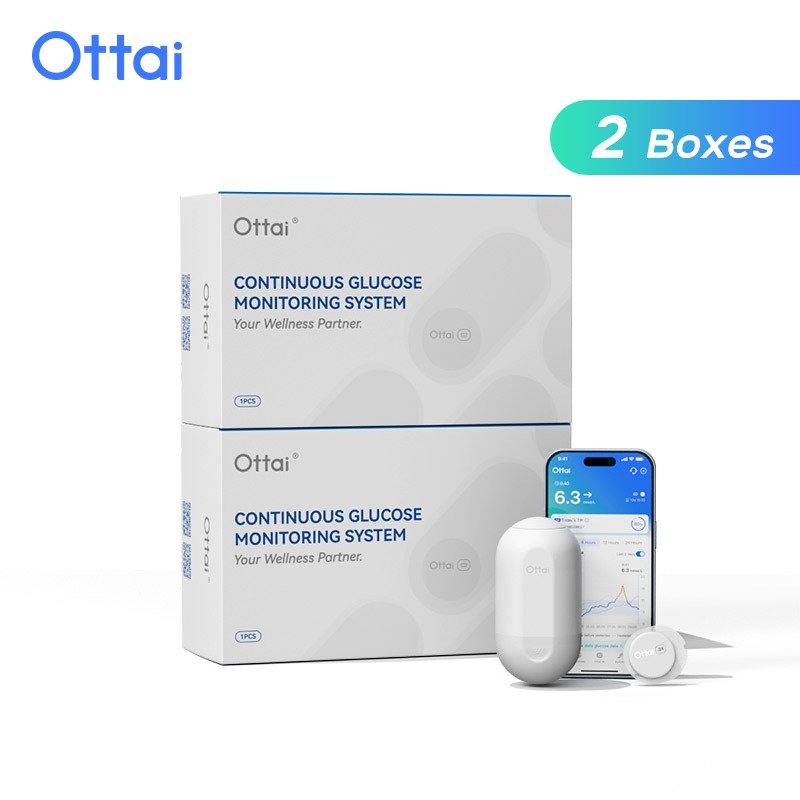 Ottai Glucose Monitoring Set 2Sets Continuous Glucose Meter No Finger ...