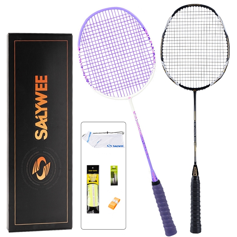 4U 28LBS Badminton Racket Set Full Carbon Fiber Badminton Original ...