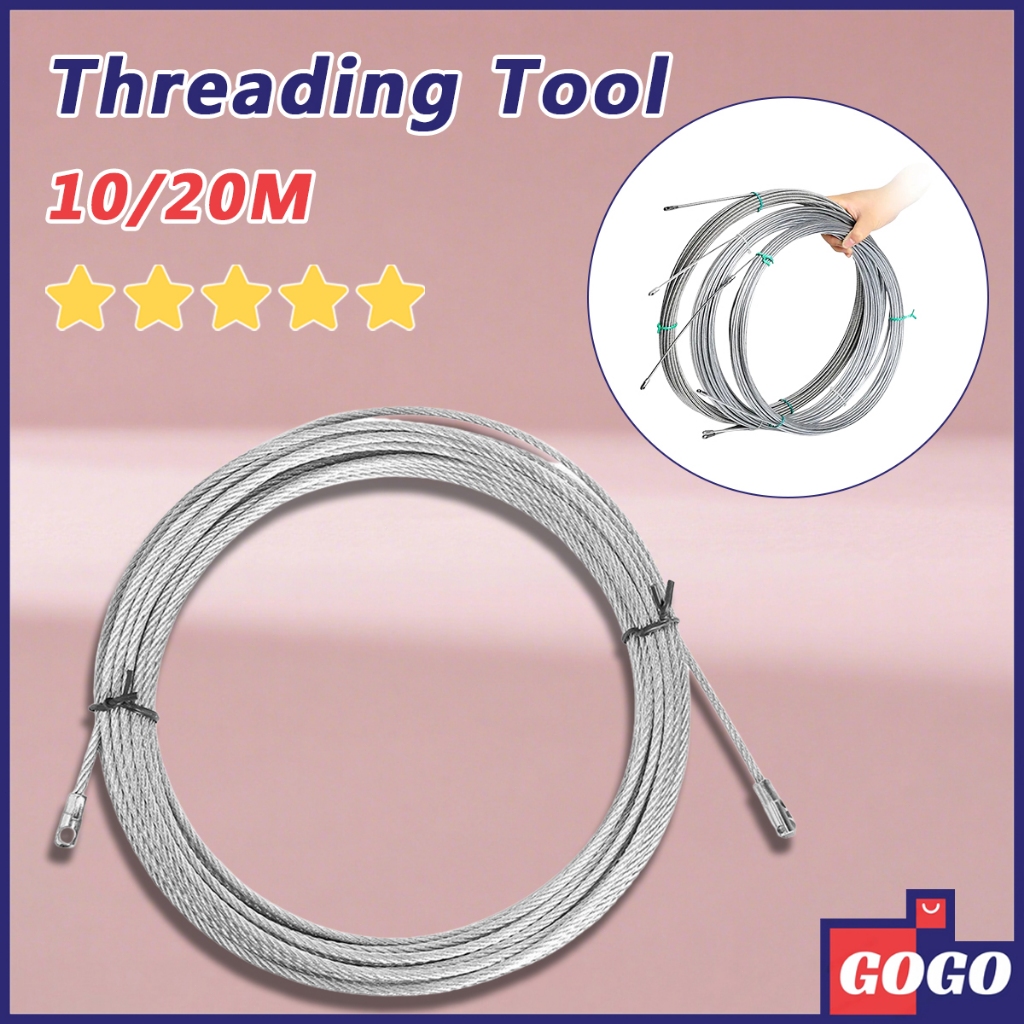Wire Pulling Tool Kit Electrician Cable Threader 10m 20m With Steel ...