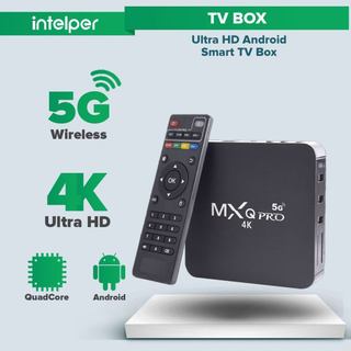 Intelper Smart TV Box 4K HD 8+128GB 2.4GHz/5G WiFi Support External ...