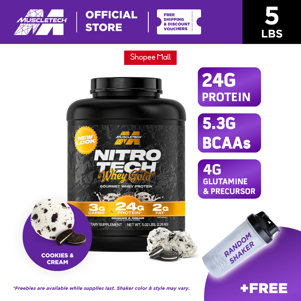 MUSCLETECH Nitrotech Whey Gold 5lbs | +FREE SHAKER | OFFICIAL STORE ...