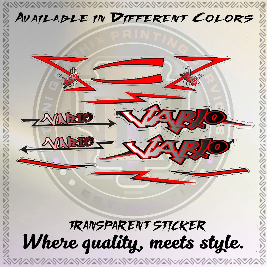 CLICK V3 NEW GRAFFITI STRIPPING TRANSPARENT DECALS STICKER | Shopee ...