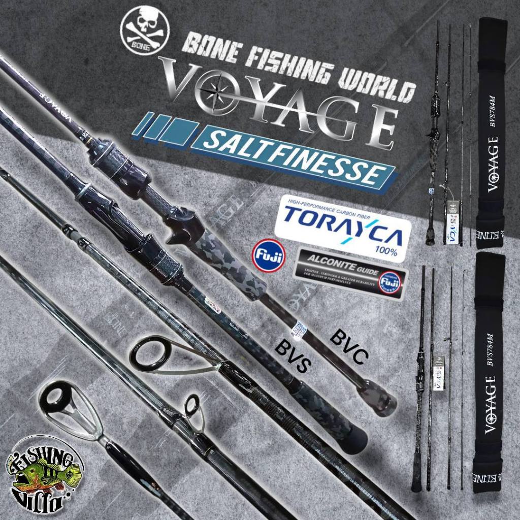 Bone Fishing World VOYAGE Salt Finesse 4pc Travel Rod - High Quality ...