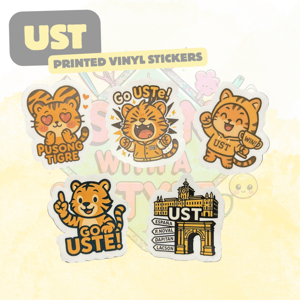 University of Santo Tomas UST Printed Vinyl Sticker Set | Shopee ...