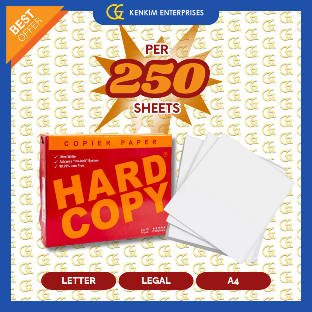 Hard Copy Bond Paper (Per 250s/150s/100s) | Shopee Philippines