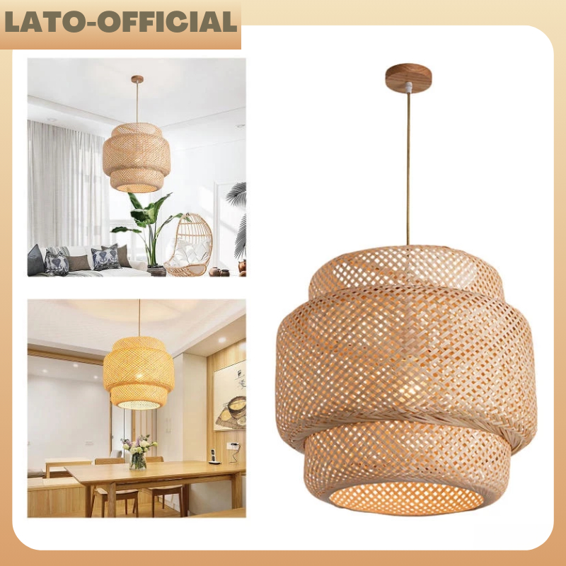 Weaving lights Creative Pendant Bamboo Light Ceiling Retro Style Bar ...