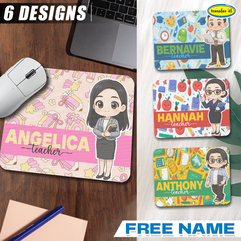 Transfer It Personalized Mousepad Teacher's day Editable Name Design ...