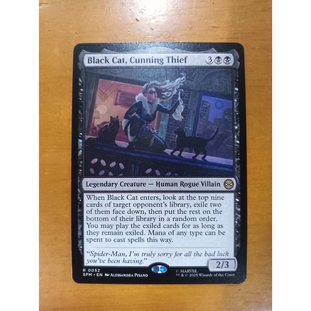 MTG Black Cat, Cunning Thief Rare Marvel Spiderman SPM Magic the Gathering  ENG Black | Shopee Philippines