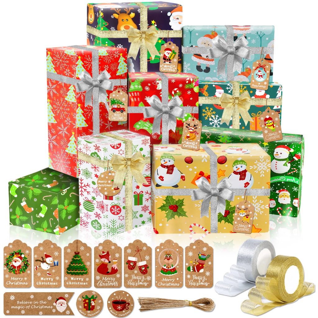 JHS CHRISTMAS GIFT WRAPPER COATED AND GLOSSY PAPER RANDOM DESIGN (SOLD ...