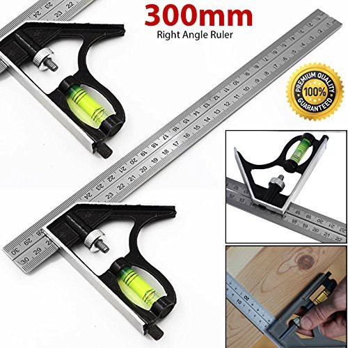 300mm Stainless Steel Adjustable Combination Try Square Ruler Set ...